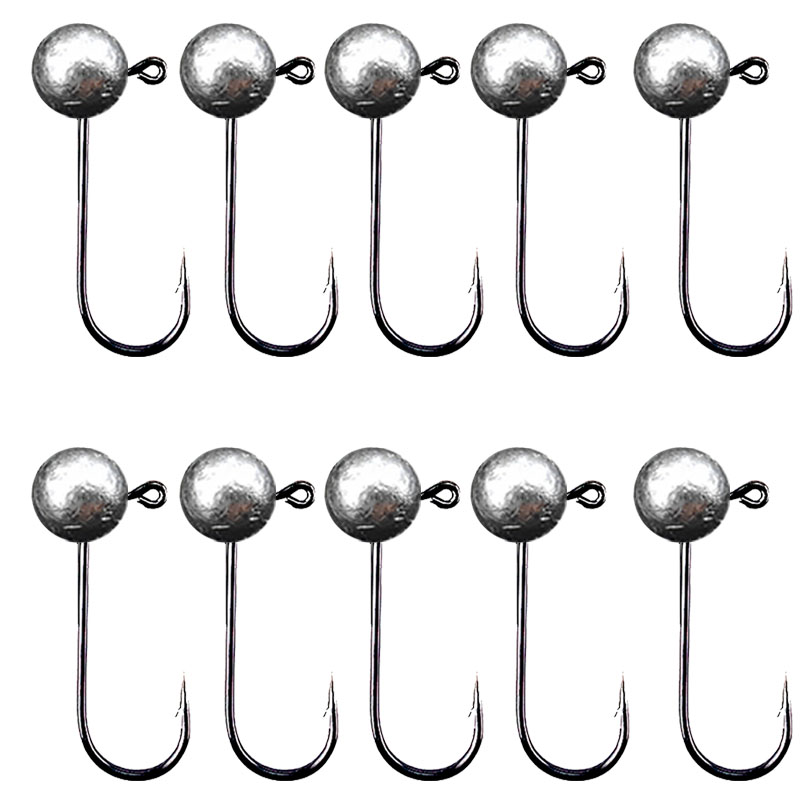 10pcs/lot Jig Head Fishing Hoo - Fishing Hook Barbless 评论和价格