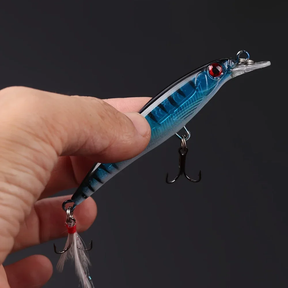 Laser 3D Eyes Bionic Minnow Fi - Fishing Hook Treble 评论和价格