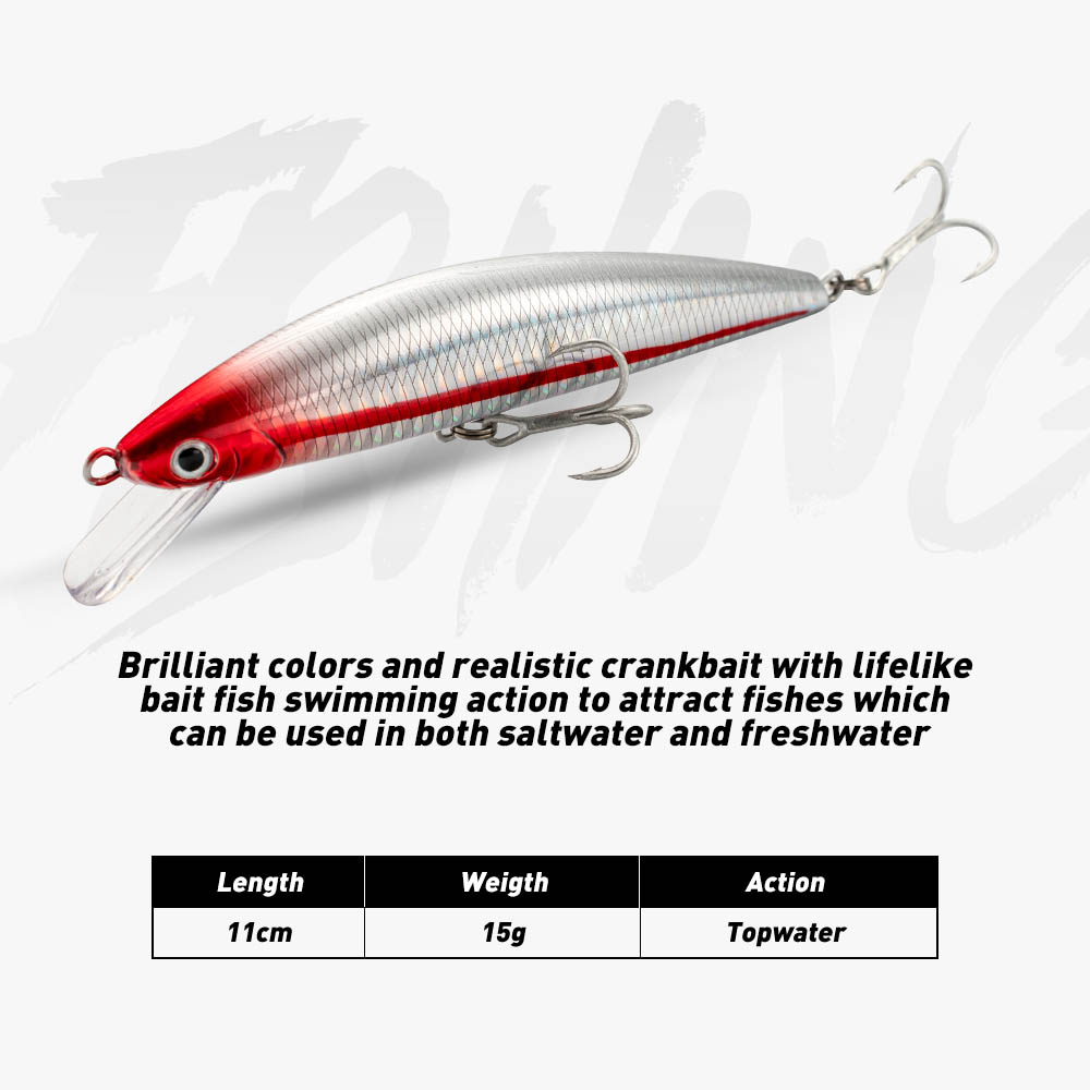 Fishing Lure Sinking Minnow 13 - Fishing Hook Treble 评论和价格