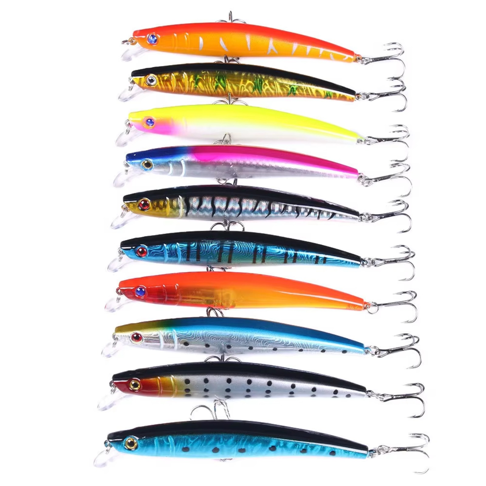 Minnow Fishing Lure 110mm 13g  - Fishing Hook Treble 评论和价格