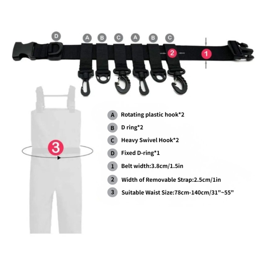 1Pcs Adjustable Wading Belts F - Fishing Hook Remover 评论和价格
