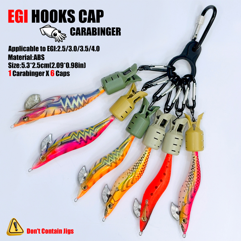 Squid Jig Hook Caps and Carabi - Fishing Hook Jig 评论和价格