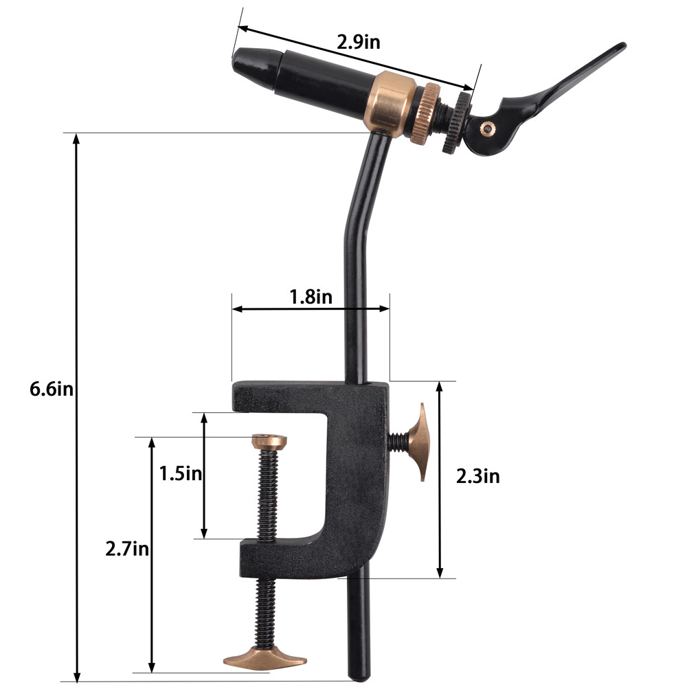 Rotary Fly Tying Vise Tool Saf - Fishing Hook Jig 评论和价格