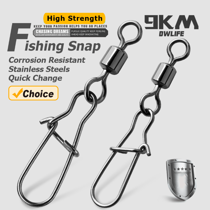 Duo-Lock Snap Swivels 50~200Pc - Fishing Hook Assortment 评论和价格