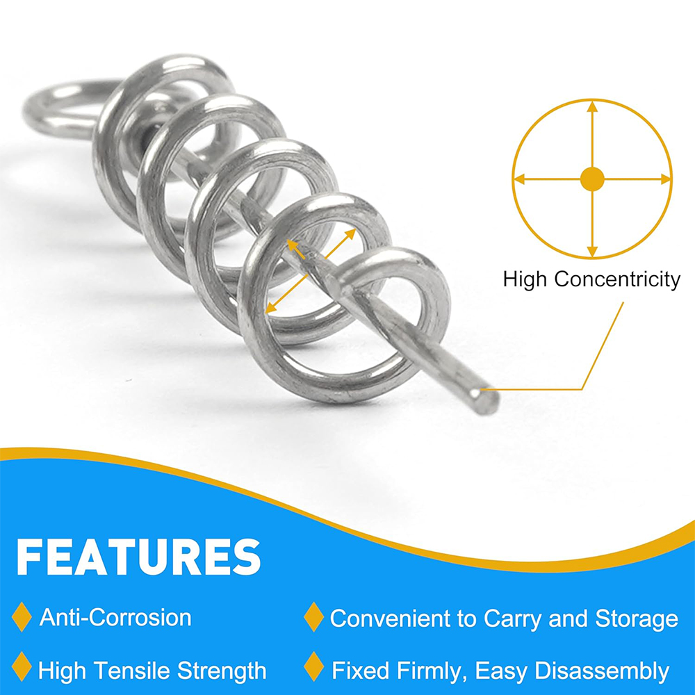 50Pcs Spring Twist Lock Fishin - Fishing Hook Box 评论和价格