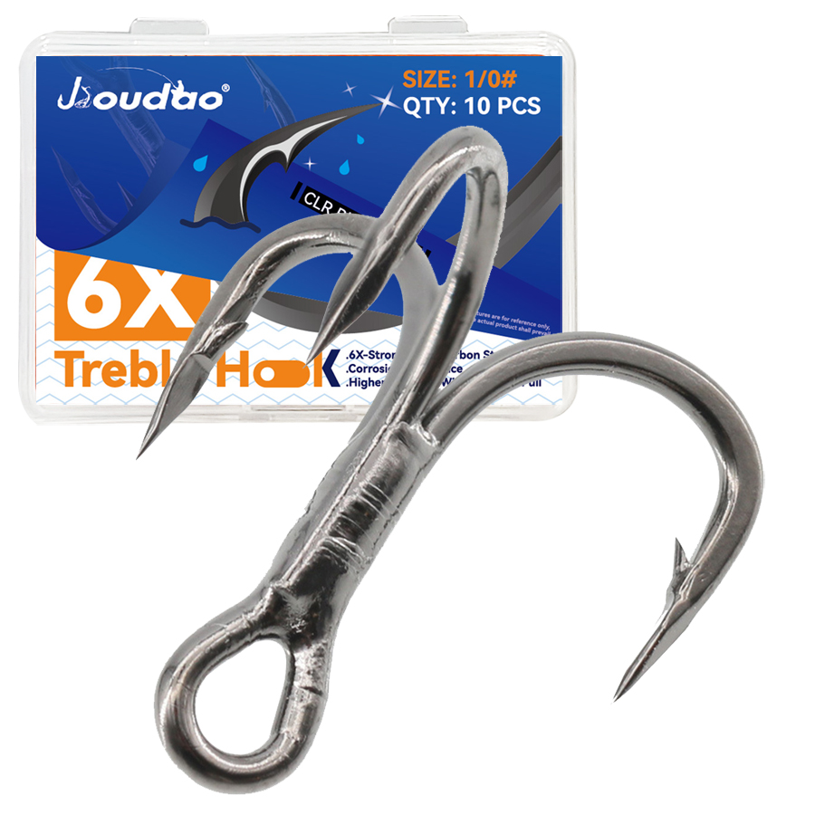 6X Fishing Treble Hook 10Pcs T - Fishing Hook Barbless 评论和价格