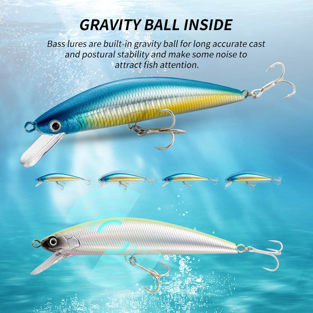 Fishing Lure Sinking Minnow 13 - Fishing Hook Treble 评论和价格