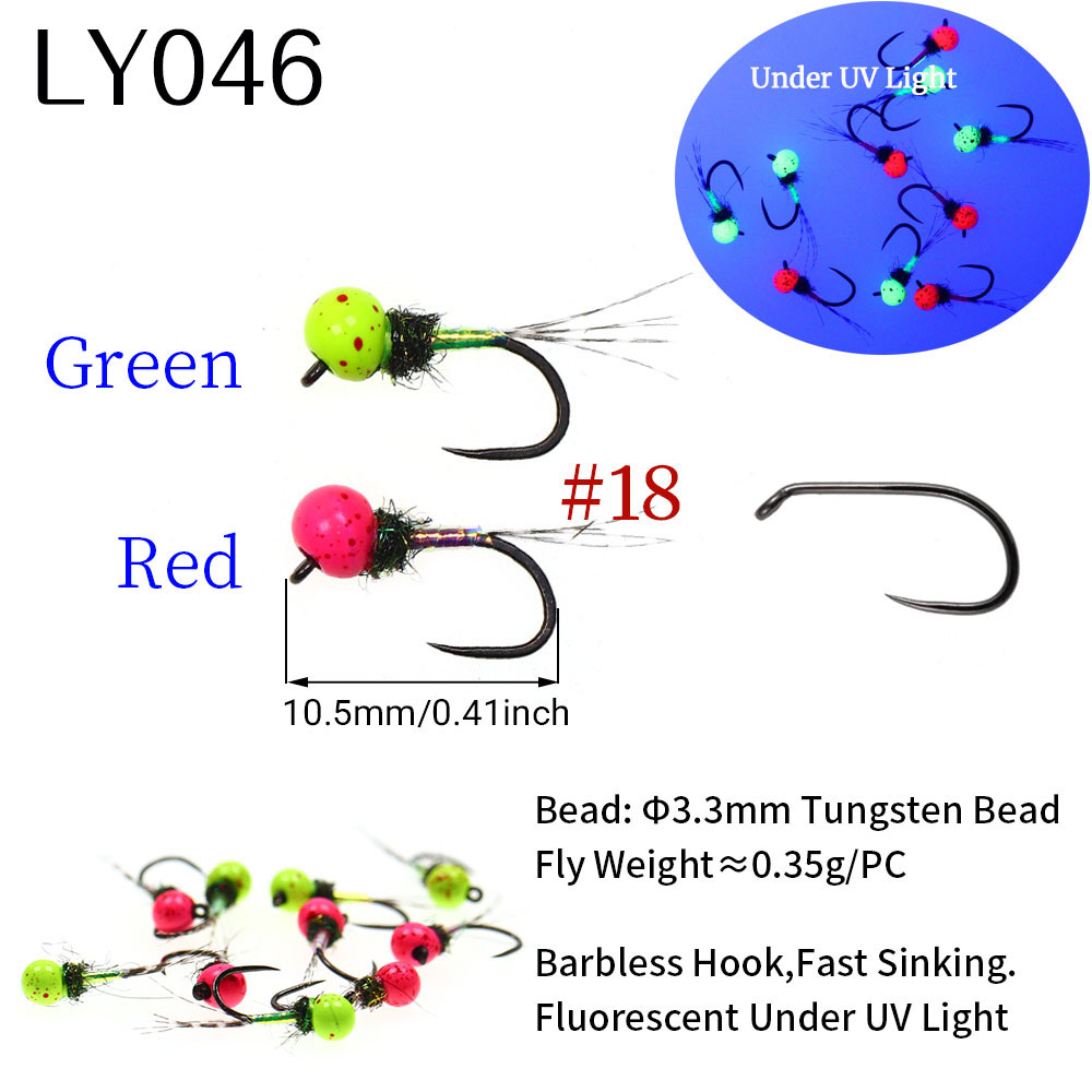 6PCS Fast Sinking Perdigon Eur - Fishing Hook Barbless 评论和价格