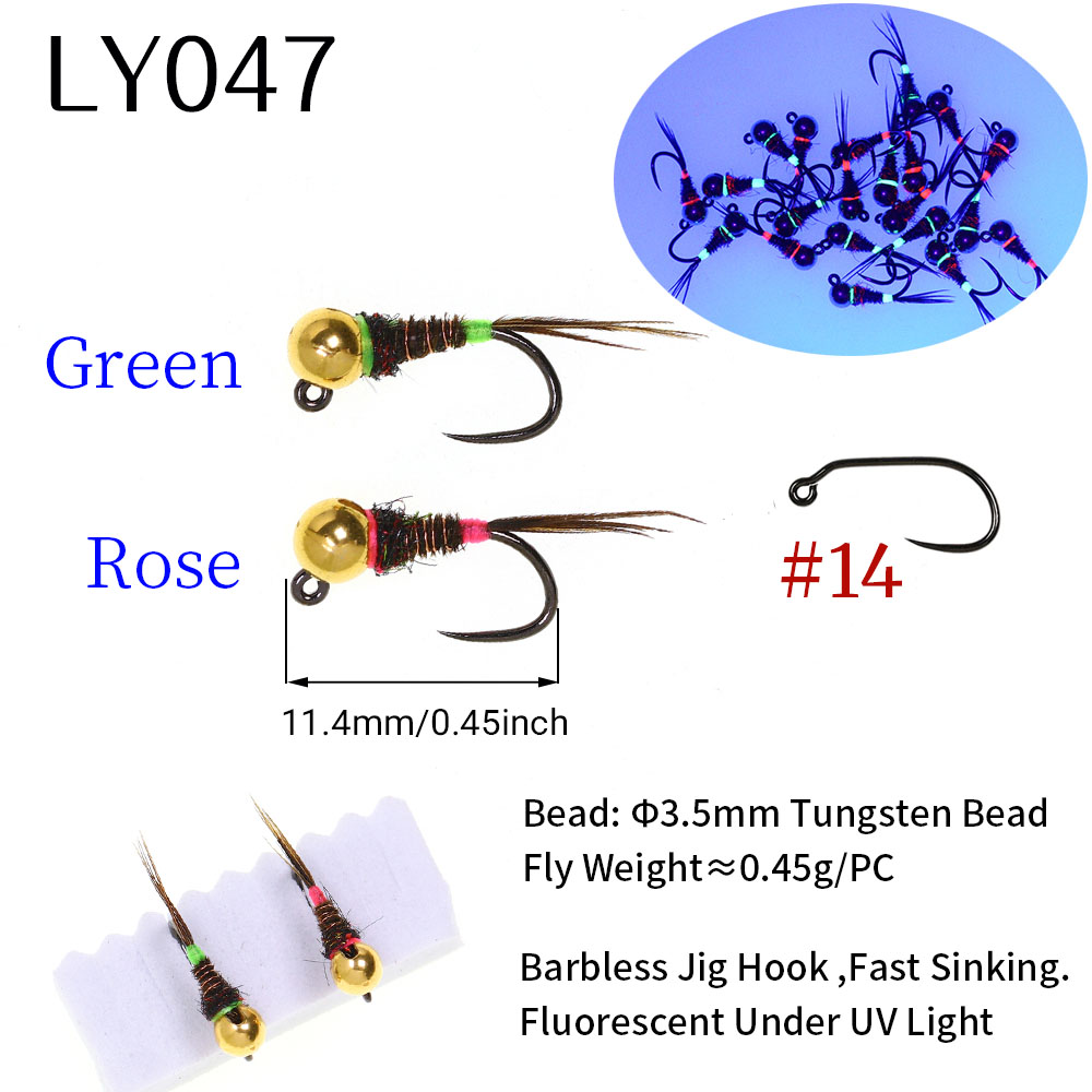6PCS Fast Sinking Perdigon Eur - Fishing Hook Barbless 评论和价格