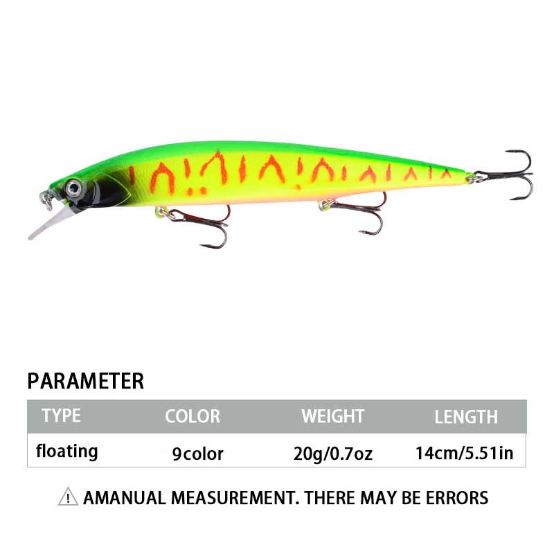1pc 14cm/20g Plastic Simulatio - Fishing Hook Treble 评论和价格