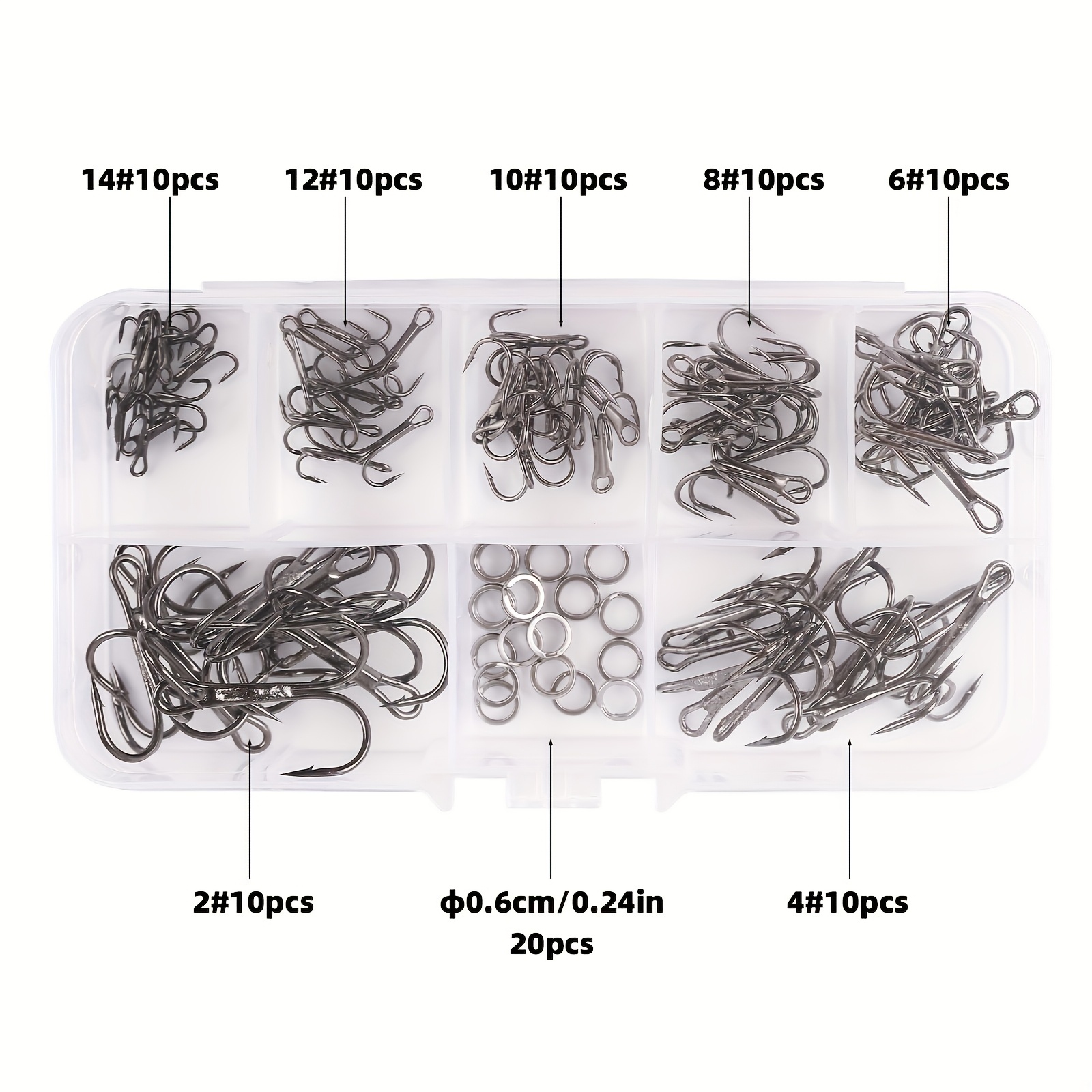 90pcs/set The lure triple-hook - Fishing Hook Assortment 评论和价格